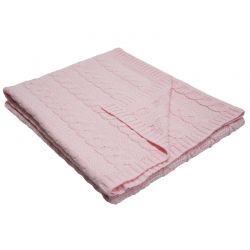 EKO PLE-27 Deka bavlňený úplet se vzorem "klasy" PINK