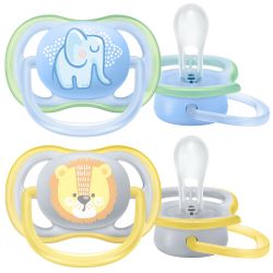 Avent Šidítko Ultra air Pastel 0 - 6 m. - 2 ks chlapec