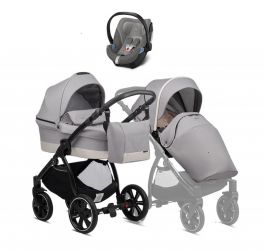 Kočárek Noordi Sole.Go Warm Grey + autosedačka Cybex Aton 5