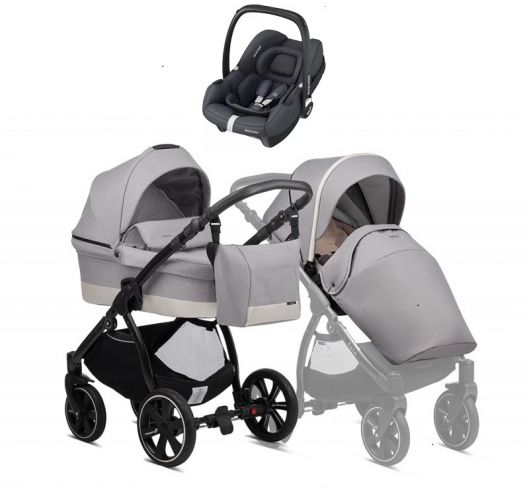 Kočárek Noordi Sole.Go Warm Grey + autosedačka Maxi-Cosi CabrioFix i-Size