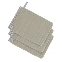 Lässig Žínky Muslin Wash Glove Set 3 pcs olive