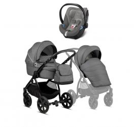 Kočárek Noordi Fjordi 2022 Dark Grey + autosedačka Cybex Aton 5