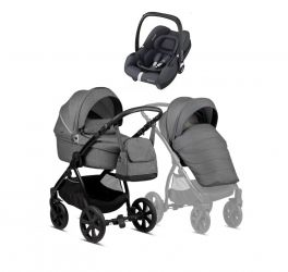 Kočárek Noordi Fjordi 2022 Dark Grey + autosedačka Maxi-Cosi CabrioFix i-Size 