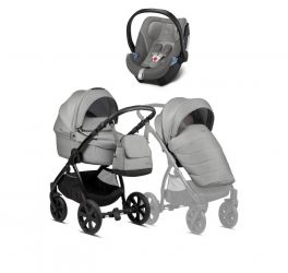 Kočárek Noordi Fjordi 2022 Grey + autosedačka Cybex Aton 5