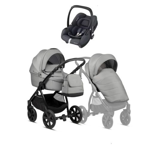 Kočárek Noordi Fjordi 2022 Grey + autosedačka Maxi-Cosi CabrioFix i-Size