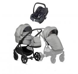 Kočárek Noordi Fjordi 2022 Grey + autosedačka Maxi-Cosi CabrioFix i-Size