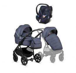 Kočárek Noordi Fjordi 2022 Jeans Blue + autosedačka Cybex Aton 5