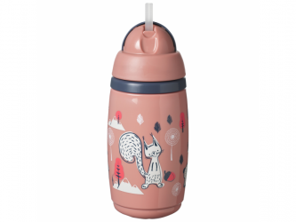 Tommee Tippee Netekoucí termohrnek Superstar s brčkem 266ml 12m+ Pink