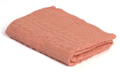 Pletená deka bavlna,růžová,romantik, Rialto Baby