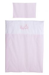 Szeko Povlečení pro postýlku ptáček růžový puntík