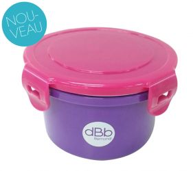 dBb Remond Nádoba Baby Lunch 400 ml s víkem Fialová/Růžová