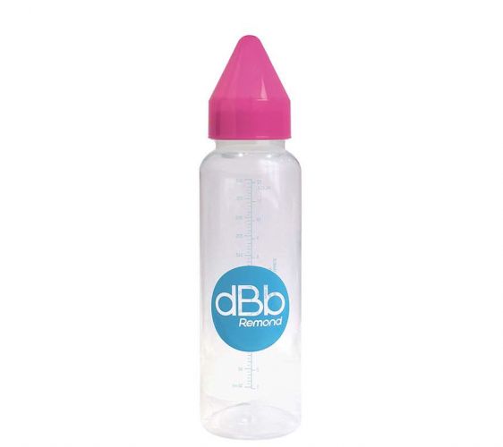 dBb Remond Dětská lahvička PP 360ml savička 4+ silikon Pink