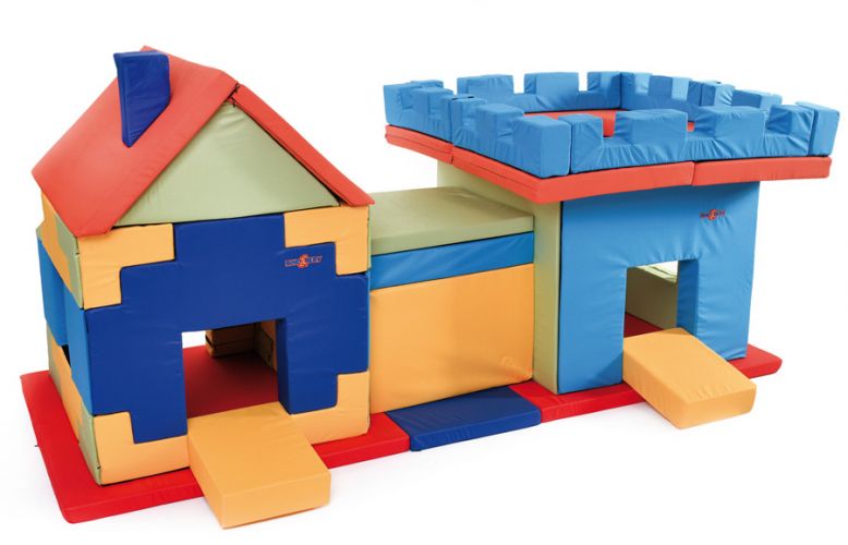 Bind a Bery Kft. Hrací dětský domeček Tetris, tunel a věž z molitanu