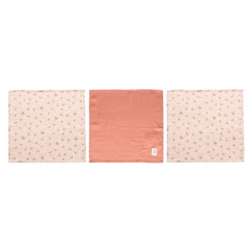 Bebe-Jou Mušelínová žínka na obličej 3ks Fabulous Wish Pink
