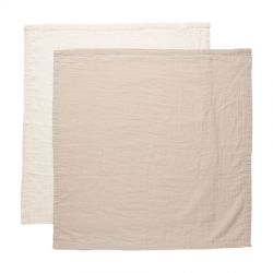 Bebe-Jou Mušelínová plenka Pure Cotton Sand 2ks 70x70cm