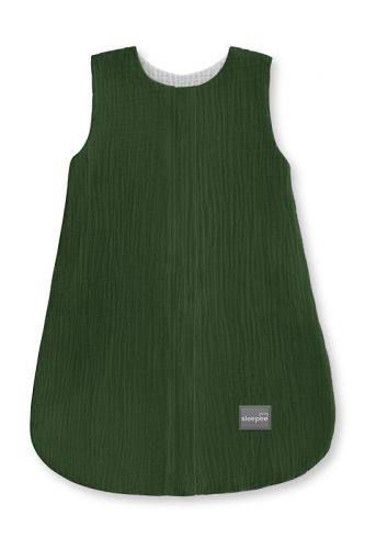 Sleepee Oboustranný lehký mušelínový spací pytel Bottle Green 0-4 měsíců S