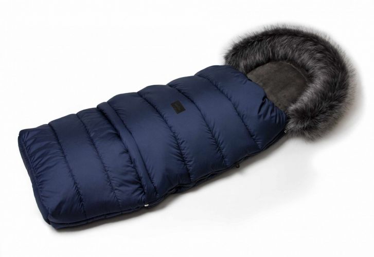 Jasmine Zimní fusak s kožíškem modrý