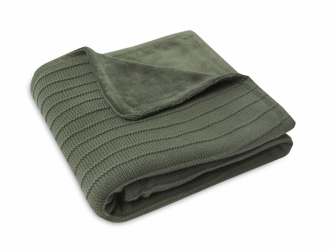 Jollein Deka pletená / fleece 75x100 cm Pure Knit Leaf Green