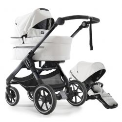 Kočárek Emmaljunga set NXT90 De Luxe polar white leath.