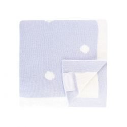 SHNUGGLE Luxusní pletená deka modrá