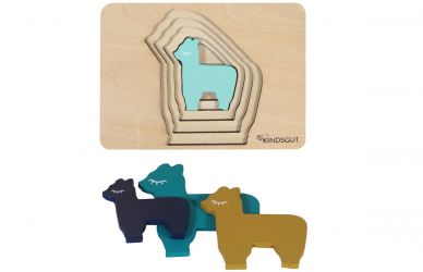 KINDSGUT Dřevěné puzzle lama