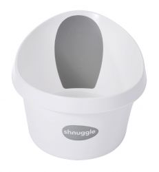 SHNUGGLE Vanička Toddler bílá s tmavě šedou opěrkou