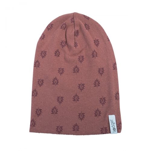 LODGER Beanie Print Rib Rosewood 1 - 2 roky