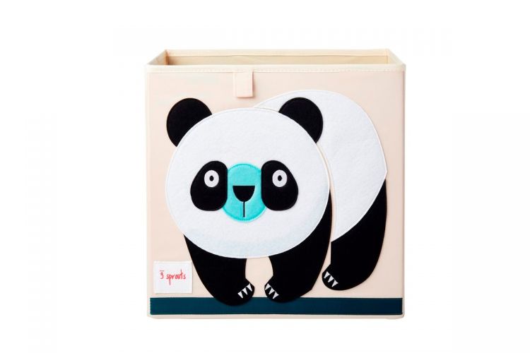 3 SPROUTS Úložný box Panda Black