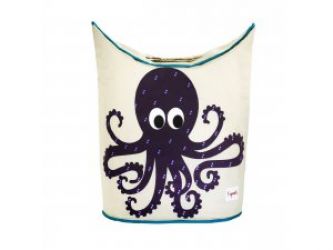 3 SPROUTS Koš na prádlo Octopus Purple