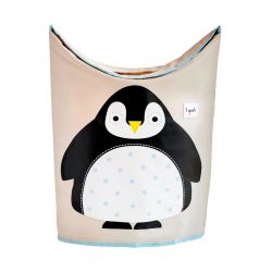 3 SPROUTS Koš na prádlo Penguin Black