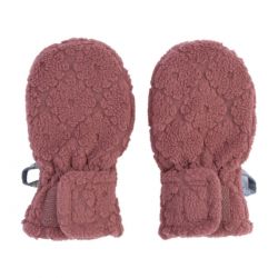 LODGER Mittens Folklore Fleece Rosewood 0 - 12 měsíců