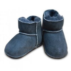 EISBÄRCHEN Capáčky kožešinové na suchý zip antracit 18/19
