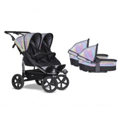 Kočárek TFK Set 2 Duo stroller 2022 - air chamber wheel glow in the dark