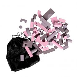 BabyDan Soft Blocks měkké hrací kostky, růžová/levandulová