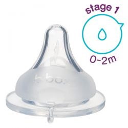 b.box Náhradní savička pro kojeneckou lahev 2ks 0-2m. nízký průtok