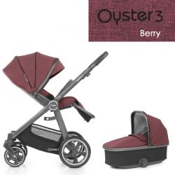 Kočárek BabyStyle Oyster3 set 2v1 Berry 2022