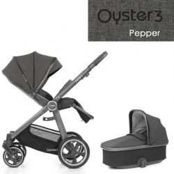 Kočárek BabyStyle Oyster3 set 2v1 Pepper 2022