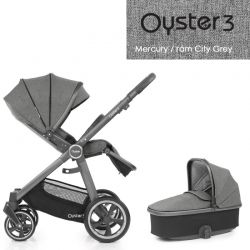 Kočárek BabyStyle Oyster3 set 2v1 Mercury / City Grey 2022