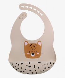 TRYCO Silikonový bryndáček Leopard, Sand