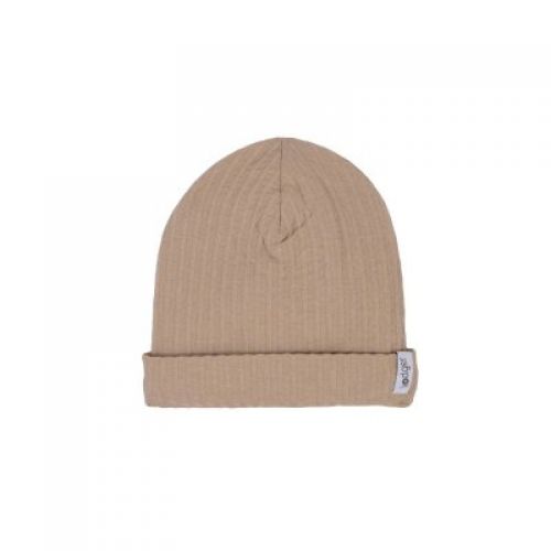 LODGER Beanie Seersucker Beige 6 - 12 měsíců