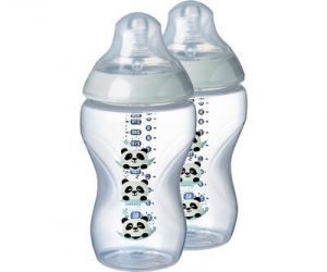 Tommee Tippee Kojenecká láhev C2N potisk Girl 2ks 340ml 3m+