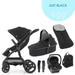 Kočárek BabyStyle Egg2 set 6 v 1 - Just Black 2022