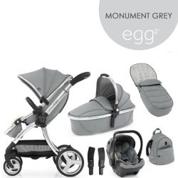 Kočárek BabyStyle Egg2 set 6 v 1 - Monument Grey 2022