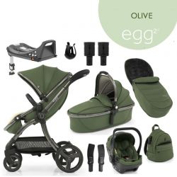 Kočárek BabyStyle Egg2 set 9 v 1 - Olive 2022