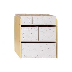 3 SPROUTS Organizér na hračky Recycled Terrazzo/Palest Pink