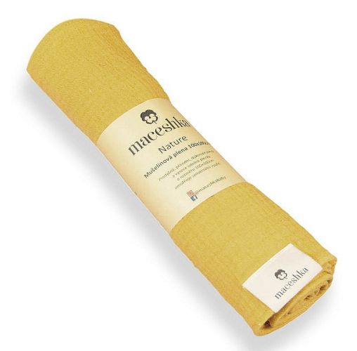 Maceshka Mušelínová plena Nature jednobarevná Mimosa