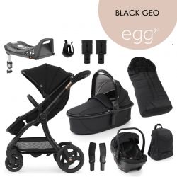 Kočárek BabyStyle Egg2 set 9 v 1 Black Geo 2023