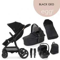 Kočárek BabyStyle Egg2 set 6 v 1 Black Geo 2023