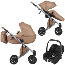 Kočárek Anex E/type Sepia + autosedačka Maxi-Cosi CabrioFix i-Size