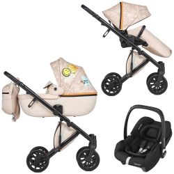 Kočárek Anex E/type SmileyWorld Joy + autosedačka Maxi-Cosi CabrioFix i-Size